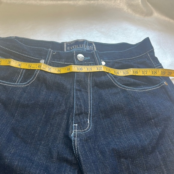 Blue Bootcut Jeans with Decorative Stitching - Picture 8 of 9